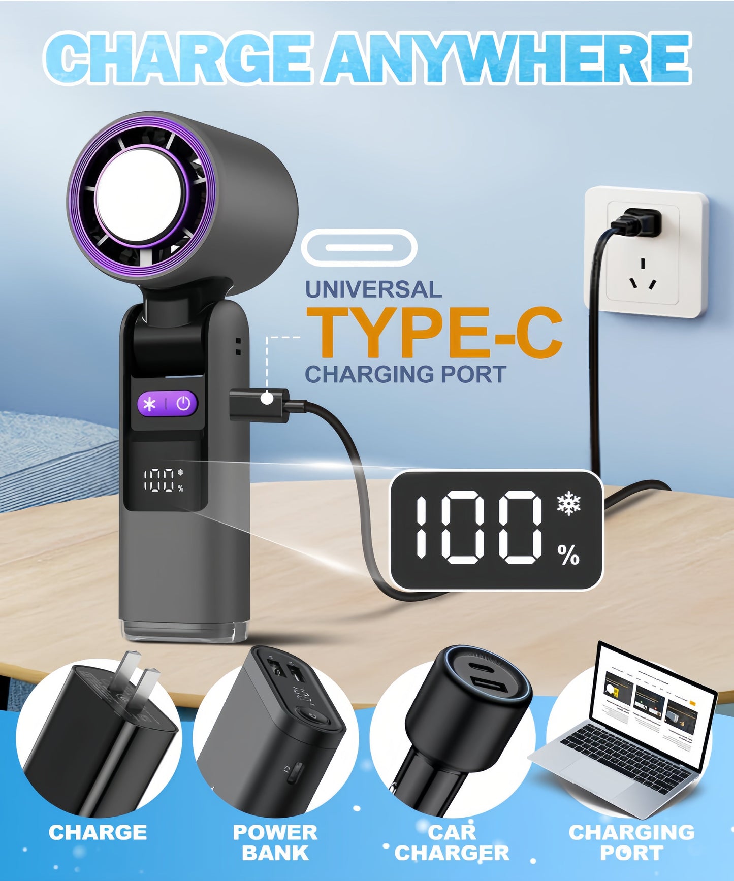 Turbo Cool Foldable Handheld Fan